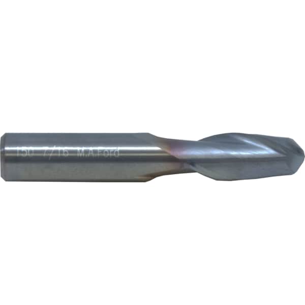 Tuffcut Gp 2 Flute Ball Nose End Mill, 1/2